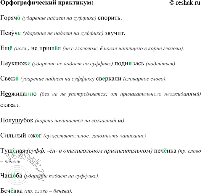 Изображение Орфографический практикум 33 ГДЗ Рыбченкова Александрова 7 класс